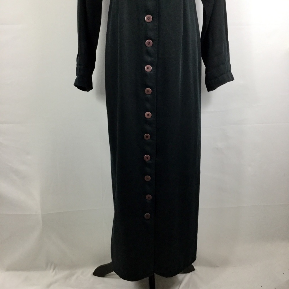 Vintage KIKO COMFORT CLOTHING Empire Waist Maxi Shirt Dress 100% Tencel Size S - Picture 3 of 16